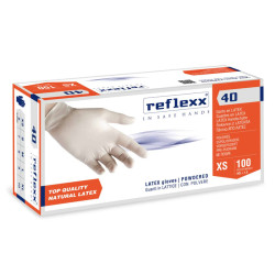Guanti Monouso Bianchi per Odontoiatri REFLEXX 40 In Lattice Con Polvere - Conf. 100pz