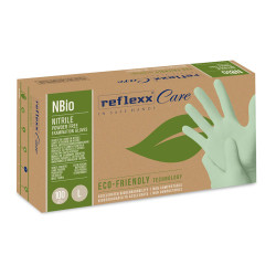 Guanti Monouso Biodegradabili Reflexx NBio Eco-Friendly In Nitrile Senza Polvere – Conf. 100pz