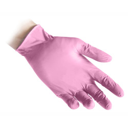 Guanti Monouso Rosa REFLEXX N82 In Nitrile Senza Polvere Ultrasottili per estetiste - Conf. 100pz