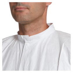 Camice da laboratorio DuPont Tyvek 500 con tasche e bottoni - Conf. 50 pz.