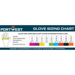 Portwest A120 Guanti Antitaglio A1 con palmo in PU Blu - taglie XXS 3XL
