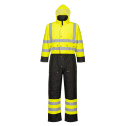 Tuta da lavoro foderata con cappuccio taglie forti TG 5XL-6XL-7XL alta visibilità - Portwest S485 OEKO-TEX