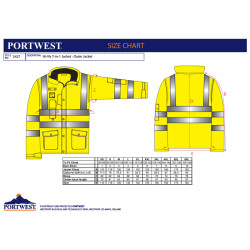 Giacca Alta Visibilita Taglie forti XS-6XL OEKO-TEX - Portwest S427 Traffic Hi Vis