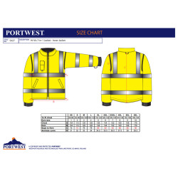 Giacca Alta Visibilita Taglie forti XS-6XL OEKO-TEX - Portwest S427 Traffic Hi Vis