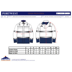 Giacca Bizflame Impermeabile multinorma Hi-Vis FR79 Portwest Arco Elettrico