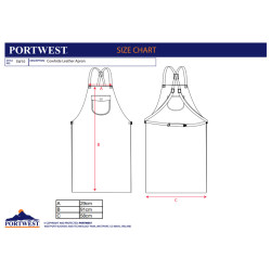 Grembiule da saldatura in pelle Marrone - Portwest SW10