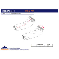 Manichette da saldatura in pelle Marrone - Portwest SW20