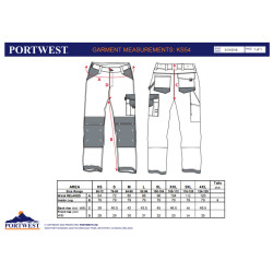 Pantaloni Imbianchini Pro Portwest OEKO-TEX