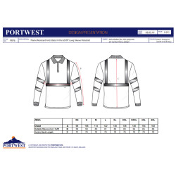 Polo ignifuga RIS Alta Visibilita' - Portwest FR76 OEKO-TEX