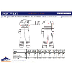 Portwest BIZ7 - Tuta Bizflame Pro anti-statica Hi-Vis OEKO-TEX