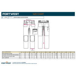 Portwest CD883 - WX2 Pantalone da lavoro OEKO-TEX Holster Stretch
