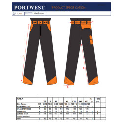 Portwest CH11 - Pantaloni Guardia Forestale Oak OEKO-TEX