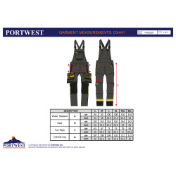 Portwest DX441 - Salopette da lavoro con tasche porta attrezzi Holster DX4