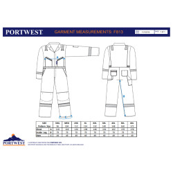 Portwest F813 - Tuta da lavoro Iona ECO-TEX