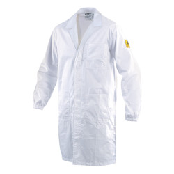 Camice Bianco Antistatico OEKO-TEX ESD EN 1149 Negastat 150 gr - P&P LOYAL ANT01543