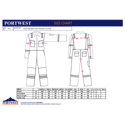 Portwest FR22 - Tuta intera ignifuga repellente per insetti OEKO-TEX