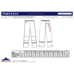 Portwest FR26 - Pantaloni Bizflame Plus OEKO-TEX