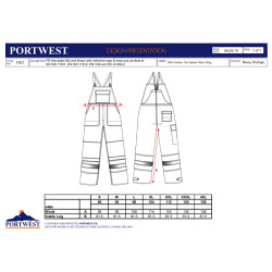 Portwest FR27 - Salopette Bizflame Plus OEKO-TEX