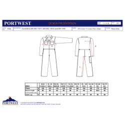 Portwest FR38 - Tuta intera Bizflame Pro OEKO-TEX