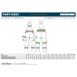 Portwest FR405 - Salopette ignifuga WX3