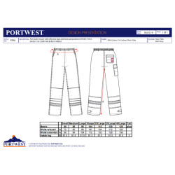Portwest FR56 - Pantaloni Bizflame plus OEKO-TEX