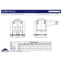 Portwest FR59 - Giacca invernale imbottita FR antistatica con cappuccio OEKO-TEX