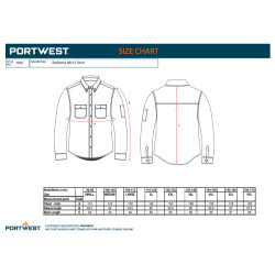 Portwest FR89 - Camicia Ignifuga Bizflame 88/12 OEKO-TEX Taglie forti