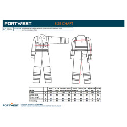 Portwest MV28 - Tuta Ignifuga Modaflame Hi-Vis OEKO-TEX Taglie forti