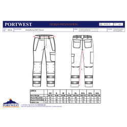 Portwest MV36 - Pantalone Multinorma OEKO-TEX Modaflame RIS