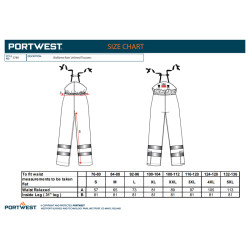 Portwest S780 - Pantaloni Ignifughi Antipioggia sfoderati OEKO-TEX - multinorma Hi-Vis taglia 4XL
