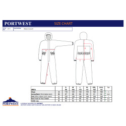 Portwest ST11 - Tuta monouso con zip frontale PP 40gr 120pz blu navy o bianca
