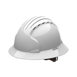 JSP EVO 6100 Full Brim Protection EN 397 EN50365 ANSI Z89.1 Chiusura a Cricchetto - cod. AJP170 Personalizzabile