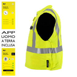 Gilet da lavoro gonfiabile Protechto Mad Work airbag anticaduta Alta Visibilità con Uomo a Terra integrato