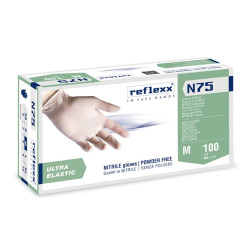 Guanti Monouso REFLEXX N75 In Nitrile Senza Polvere Ultra elastici Latex Free - Conf. 100pz