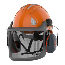 Elmetto Forestale con visiera e cuffie EN1731F EN397 e EN352 EVOGUARD M3 JSP