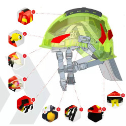 Elmetto antincendio AIB Tytan NEO EN1385 EN16471 EN16473 EN14458 con occhiali FHR