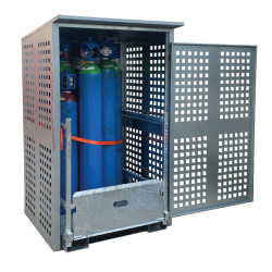 Armadio per contenimento cesta da 9-12 bombole GAS compresso