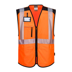 PORTWEST PW309 - Gilet PW3 Hi-Vis Executive arancione/Nero TG. XL - ultimo pezzo