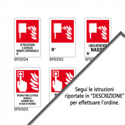 Cartelli antincendio rettangolari