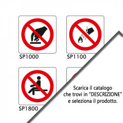 Cartelli divieto - ISO 7010 e UNI 7543