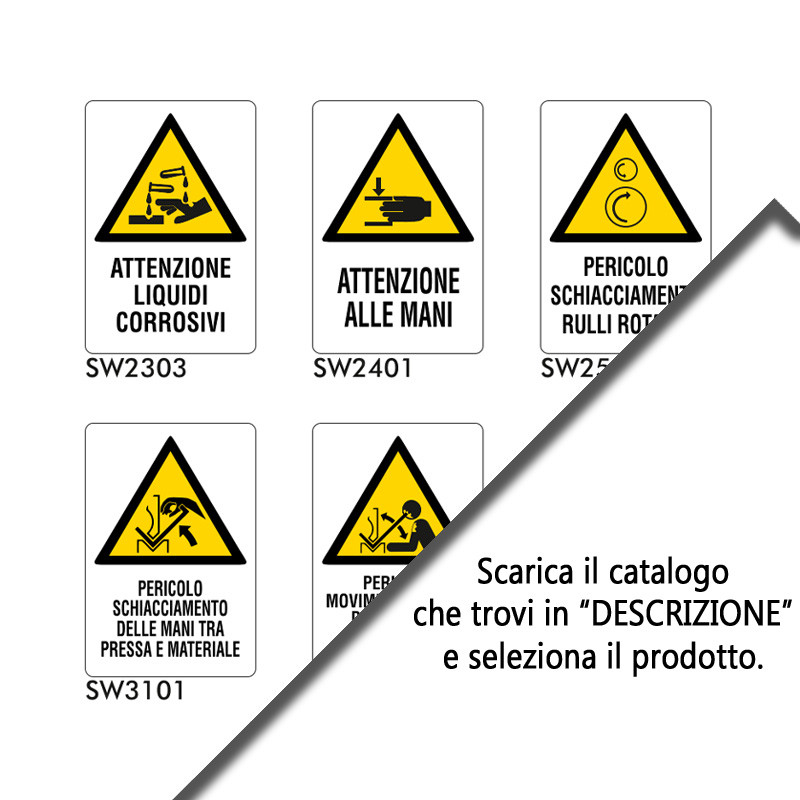 Cartelli pericolo rettangolari - ISO 7010