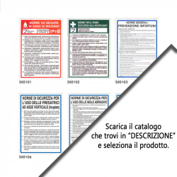 Cartelli norme e istruzioni