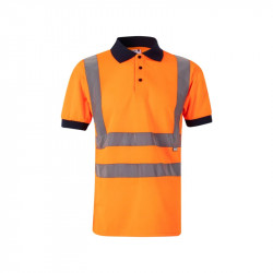 Velilla polo bicolore maniche corte alta visibilità 3 bande - Cod. 305502