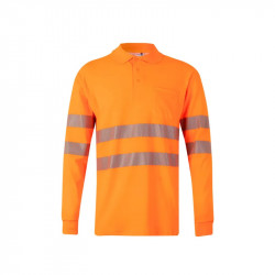 Velilla polo cotone a maniche lunghe alta visibilità - Cod. 305524