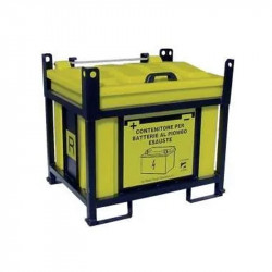 Contenitore batterie esauste - dim 920x710x840h mm - 250lt plastica