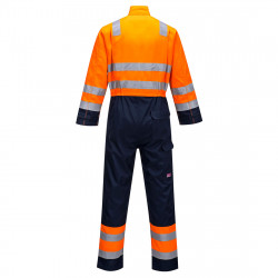 Portwest MV29 - Tuta Ignifuga OEKO-TEX Blu Arancione Modaflame RIS