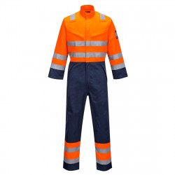 Portwest MV29 - Tuta Ignifuga OEKO-TEX Blu Arancione Modaflame RIS