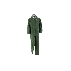 Completo impermeabile giacca e pantalone in poliestere/PVC